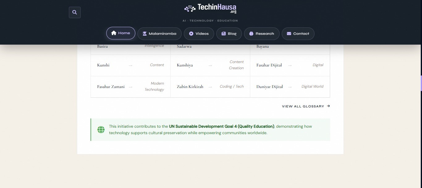 Mockup for TechInHausa (EdTech) Platform